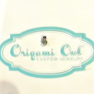 Origami Owl Silver Cat with Pink Collar Necklace Bracelet Charm